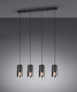 Κρεμαστό Φωτιστικό Trio Lighting E27 Μαύρο Ματ Μεταλλικό 310600432