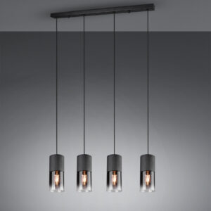 Κρεμαστό Φωτιστικό Trio Lighting   E27 Μαύρο Ματ Μεταλλικό    310600432