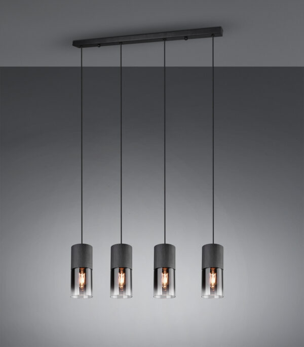 Κρεμαστό Φωτιστικό Trio Lighting   E27 Μαύρο Ματ Μεταλλικό    310600432
