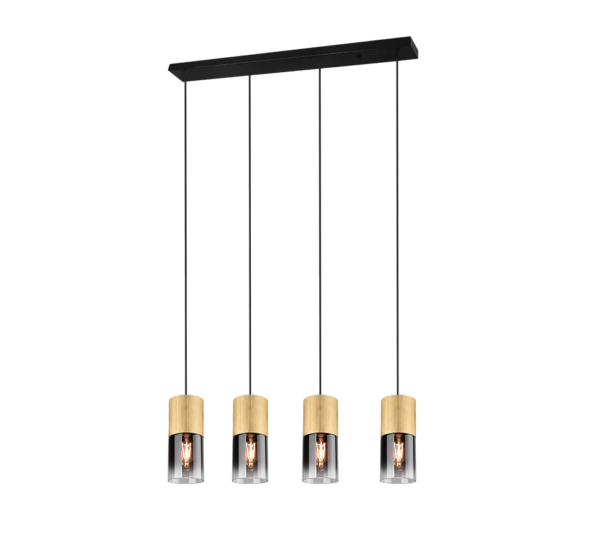 Κρεμαστό Φωτιστικό Trio Lighting 4xE27   Ορείχαλκος Μεταλλικό    – 310600454