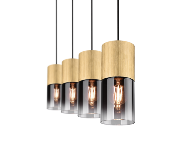Κρεμαστό Φωτιστικό Trio Lighting 4xE27   Ορείχαλκος Μεταλλικό    – 310600454