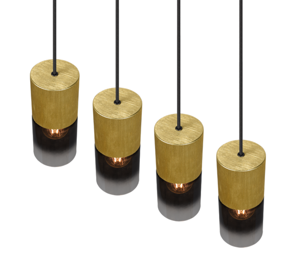 Κρεμαστό Φωτιστικό Trio Lighting 4xE27   Ορείχαλκος Μεταλλικό    – 310600454