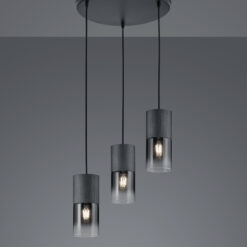 Κρεμαστό Φωτιστικό Trio Lighting E27 Μαύρο Ματ Μεταλλικό 310630332