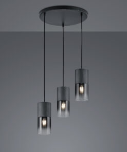 Κρεμαστό Φωτιστικό Trio Lighting E27 Μαύρο Ματ Μεταλλικό 310630332