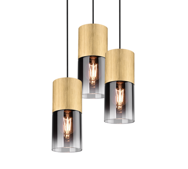 Κρεμαστό Φωτιστικό Trio Lighting 3xE27   Ορείχαλκος Μεταλλικό    – 310630354