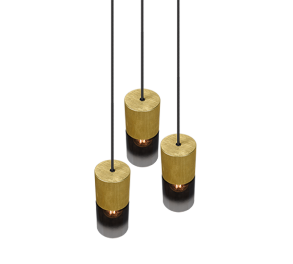 Κρεμαστό Φωτιστικό Trio Lighting 3xE27   Ορείχαλκος Μεταλλικό    – 310630354