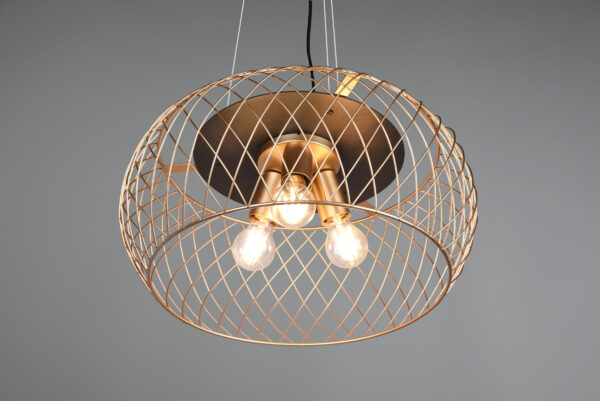 Κρεμαστό Φωτιστικό Trio Lighting TAMIL  3x E27 Ορείχαλκος Ματ Μεταλλικό   – 311100308
