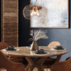 Κρεμαστό Φωτιστικό Trio Lighting TAMIL  3x E27 Ορείχαλκος Ματ Μεταλλικό   – 311100308