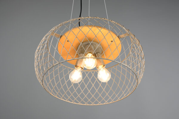 Κρεμαστό Φωτιστικό Trio Lighting TAMIL  3x E27 Νίκελ Αντικέ Μεταλλικό   – 311100367