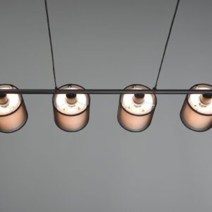 Κρεμαστό Φωτιστικό Trio Lighting BURTON  4x E14 Μαύρο Ματ Μεταλλικό   – 311400432