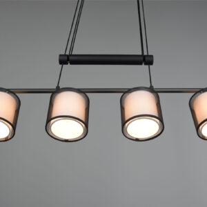 Κρεμαστό Φωτιστικό Trio Lighting BURTON  4x E14 Μαύρο Ματ Μεταλλικό   – 311400432