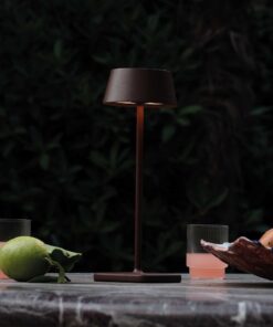 IDEAL LUX Επιτραπέζιο Φωτιστικό PURE LED 1.5W 3000K IP54 Καφέ Χρώματος – 311661