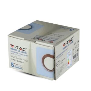 Γύψινη Βάση GU10 – MR16 V-TAC Χωνευτή Τετράγωνη Χάλκινο-Λευκό – 3117