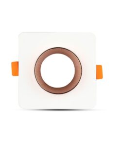 Γύψινη Βάση GU10 – MR16 V-TAC Χωνευτή Τετράγωνη Χάλκινο-Λευκό – 3117