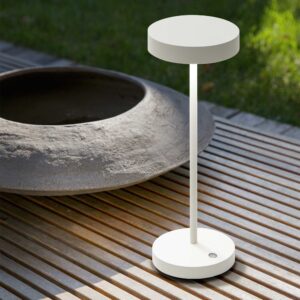 IDEAL LUX Φορητό Επιτραπέζιο Φωτιστικό LED 2W 3000K IP54 Λευκού Χρώματος Επαναφορτιζόμενο – 311715