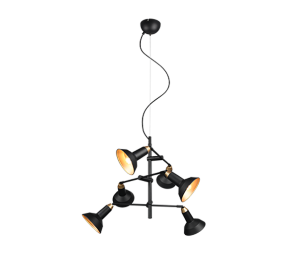 Κρεμαστό Φωτιστικό Trio Lighting ROXIE 6x E14 Μαύρο Ματ Μεταλλικό, Περιστρεφόμενο - 311900632