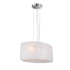 Κρεμαστό Φωτιστικό Trio Lighting ELISA  2x E27 Χρώμιο & Λευκό Γυαλί  – 312200200