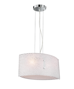 Κρεμαστό Φωτιστικό Trio Lighting ELISA 2x E27 Χρώμιο & Λευκό Γυαλί – 312200200