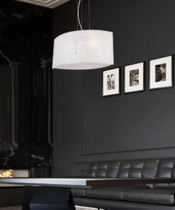 Κρεμαστό Φωτιστικό Trio Lighting ELISA 2x E27 Χρώμιο & Λευκό Γυαλί – 312200200