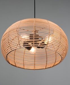 Κρεμαστό Φωτιστικό Trio Lighting INGA 3x E27 Φυσικό Rattan – 312200336