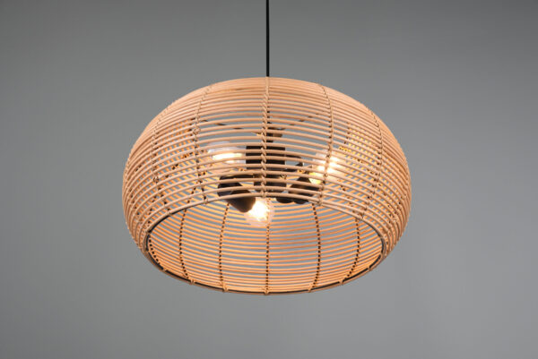Κρεμαστό Φωτιστικό Trio Lighting INGA  3x E27 Φυσικό Rattan   – 312200336