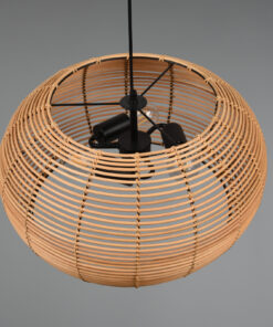 Κρεμαστό Φωτιστικό Trio Lighting INGA 3x E27 Φυσικό Rattan – 312200336