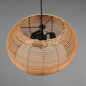 Κρεμαστό Φωτιστικό Trio Lighting INGA  3x E27 Φυσικό Rattan   – 312200336