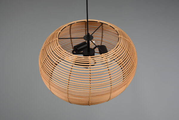 Κρεμαστό Φωτιστικό Trio Lighting INGA  3x E27 Φυσικό Rattan   – 312200336
