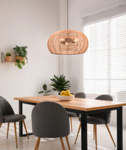 Κρεμαστό Φωτιστικό Trio Lighting INGA 3x E27 Φυσικό Rattan – 312200336