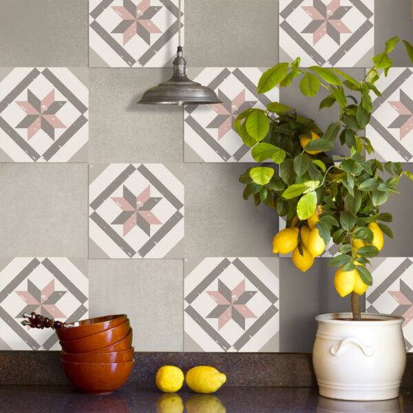Tile Cover Pink πλακάκια διακόσμησης τοίχων κουζίνας και μπάνιου Ango – 31224