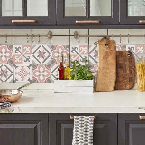 Tile Cover Pink πλακάκια διακόσμησης τοίχων κουζίνας και μπάνιου Ango – 31224