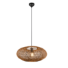 Κρεμαστό Φωτιστικό Trio Lighting E27  Sisal & Μαύρο Ματ – 312300136
