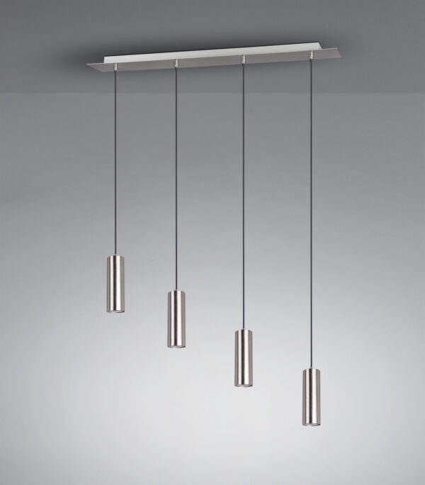 Κρεμαστό Φωτιστικό Trio Lighting   4xGU10 Νίκελ Ματ Μεταλλικό    312400407