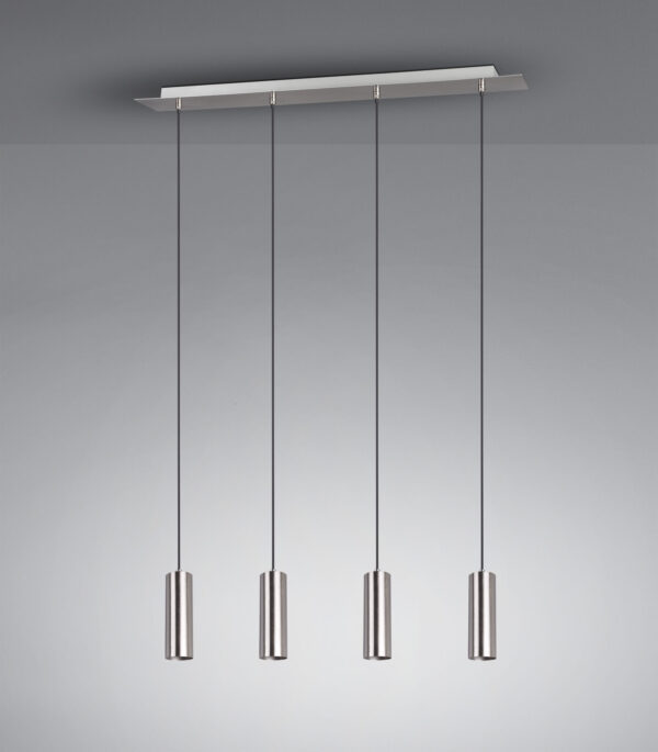Κρεμαστό Φωτιστικό Trio Lighting   4xGU10 Νίκελ Ματ Μεταλλικό    312400407