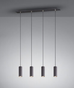 Κρεμαστό Φωτιστικό Trio Lighting 4xGU10 Μαύρο Ματ Μεταλλικό 312400432