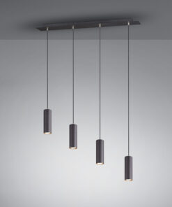 Κρεμαστό Φωτιστικό Trio Lighting 4xGU10 Μαύρο Ματ Μεταλλικό 312400432