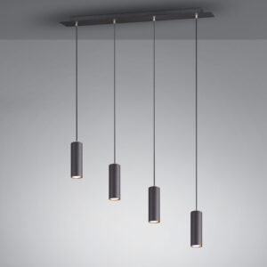 Κρεμαστό Φωτιστικό Trio Lighting   4xGU10 Μαύρο Ματ Μεταλλικό    312400432