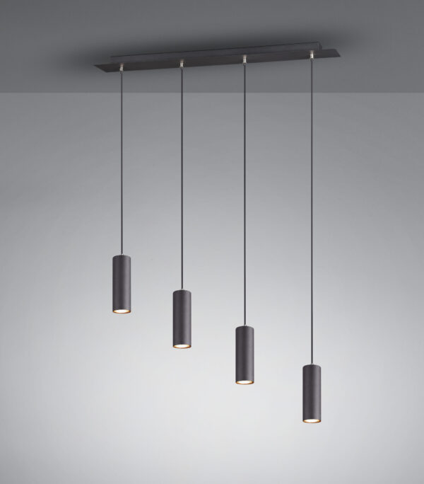 Κρεμαστό Φωτιστικό Trio Lighting   4xGU10 Μαύρο Ματ Μεταλλικό    312400432