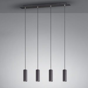 Κρεμαστό Φωτιστικό Trio Lighting   4xGU10 Μαύρο Ματ Μεταλλικό    312400432