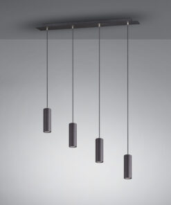 Κρεμαστό Φωτιστικό Trio Lighting 4xGU10 Μαύρο Ματ Μεταλλικό 312400432