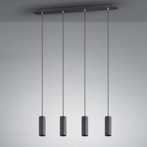 Κρεμαστό Φωτιστικό Trio Lighting   4xGU10 Μαύρο Ματ Μεταλλικό    312400432