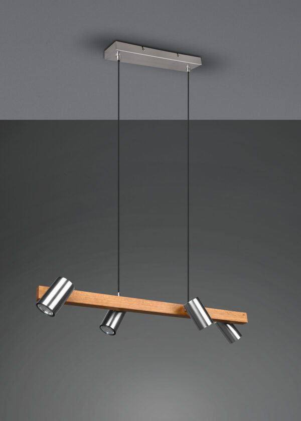 Κρεμαστό Φωτιστικό Trio Lighting MARLEY  4x GU10 Νίκελ Ματ Μεταλλικό   – 312490407
