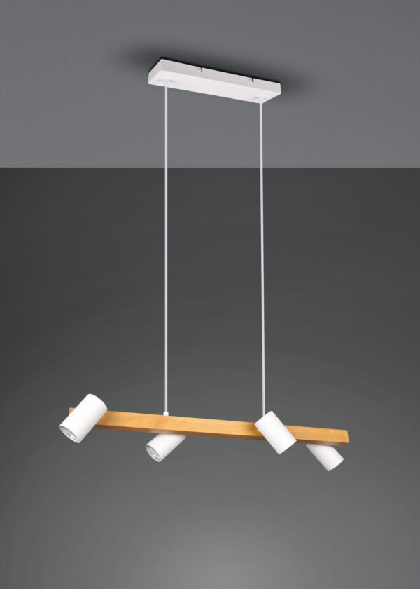 Κρεμαστό Φωτιστικό Trio Lighting MARLEY  4x GU10 Λευκό Ματ Μεταλλικό   – 312490431