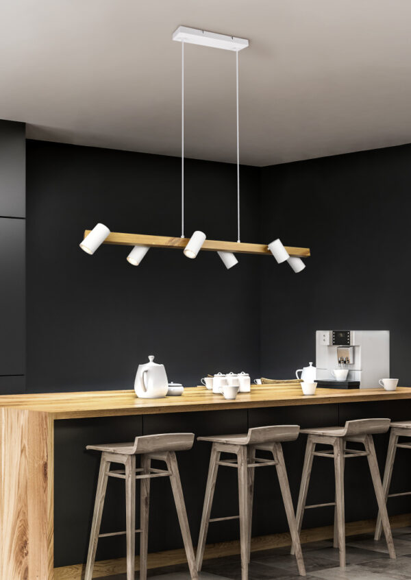 Κρεμαστό Φωτιστικό Trio Lighting MARLEY  4x GU10 Λευκό Ματ Μεταλλικό   – 312490431