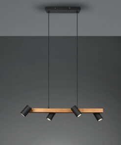 Κρεμαστό Φωτιστικό Trio Lighting MARLEY 4x GU10 Μαύρο Ματ Μεταλλικό – 312490432
