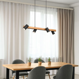 Κρεμαστό Φωτιστικό Trio Lighting MARLEY  4x GU10 Μαύρο Ματ Μεταλλικό   – 312490432