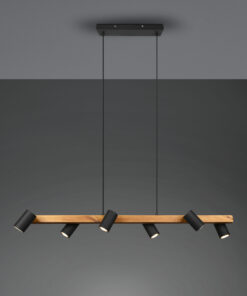 Κρεμαστό Φωτιστικό Trio Lighting MARLEY 6x GU10 Μαύρο Ματ Μεταλλικό – 312490632