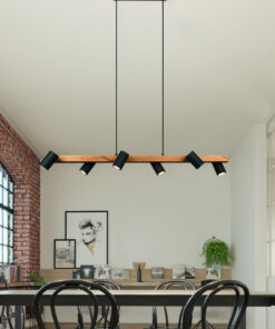 Κρεμαστό Φωτιστικό Trio Lighting MARLEY 6x GU10 Μαύρο Ματ Μεταλλικό – 312490632