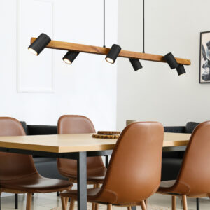 Κρεμαστό Φωτιστικό Trio Lighting MARLEY  6x GU10 Μαύρο Ματ Μεταλλικό   – 312490632