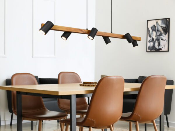 Κρεμαστό Φωτιστικό Trio Lighting MARLEY  6x GU10 Μαύρο Ματ Μεταλλικό   – 312490632